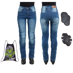 Dámske moto jeansy W-TEC Lustipa modrá - M