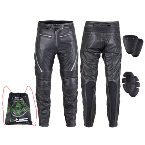 Kožené moto nohavice W-TEC Vilglen čierna - XL