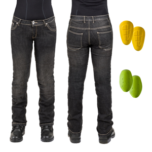 Dámske moto jeansy W-TEC C-2011 čierne čierna - 33