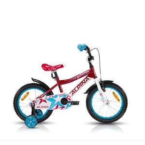 Detský bicykel ALPINA Starter 16" - model 2019 červená - 235 mm (9,5")