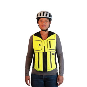 Airbagová vesta pre cyklistov Helite B'Safe zeleno-žltá - S