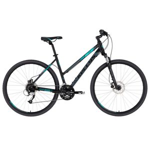 Dámsky crossový bicykel KELLYS CLEA 90 28" - model 2020 Black Aqua - M (19'') - Záruka 10 rokov