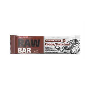 Tyčinka Nutrend Raw Bar 50 g kakao+lieskový orech