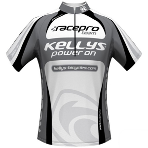 Cyklo dres Kellys Pro Team - krátky rukáv šedá - XXL
