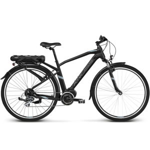 Trekingový elektrobicykel Kross Trans Hybrid 2.0 28" - model 2020 čierna/kovová/strieborná - XL (23") - Záruka 10 rokov