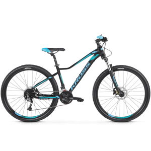 Dámsky horský bicykel  Kross Lea 7.0 27,5" - model 2020 čierna/modrá/tyrkysová - XS (16") - Záruka 10 rokov