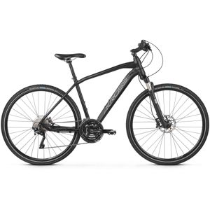 Pánsky crossový bicykel Kross Evado 10.0 28" - model 2020 čierno-strieborná - M (19'') - Záruka 10 rokov