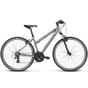 Bicykel Kross Evado 2.0 D 28" - model 2022 strieborná/červená - M (17")