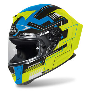 Moto prilba Airoh GP 550S Challenge matná modrá/žltá 2022 S (55-56)