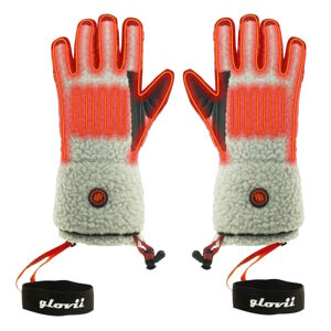 Vyhrievané rukavice v štýle shearling Glovii GS3 béžovo-čierna - XL