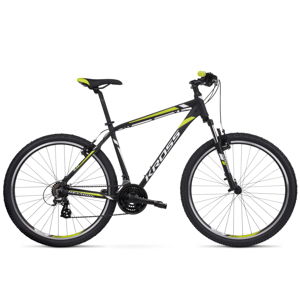 Horský bicykel Kross Hexagon 2.0 26" - model 2020 čierna/biela/limetková - S (17'') - Záruka 10 rokov
