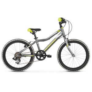 Detský bicykel Kross Hexagon Mini 1.0 20" - model 2021 Graphite / Lime / Silver Glossy - 11" - Záruka 10 rokov