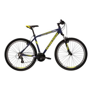 Horský bicykel Kross Hexagon 2.0 27,5" - model 2022 tmavo modrá/limetová/šedá - L (21", 180-190 cm)