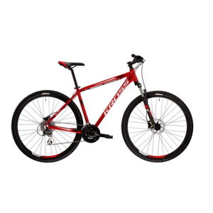 Horský bicykel Kross Hexagon 5.0 27,5" - model 2022 červená/šedá/čierna - XS (15")