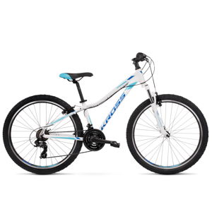 Dámsky horský bicykel Kross Lea 1.0 26" - model 2022 bielo-modrá - S (17'')
