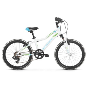 Detský bicykel Kross Lea Mini 2.0 20" - model 2019 White / Blue / Green Glossy - Záruka 10 rokov