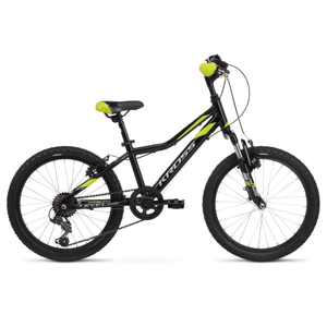 Detský bicykel Kross Level Mini 2.0 20" - model 2020 Black / Lime / Blue Glossy - Záruka 10 rokov