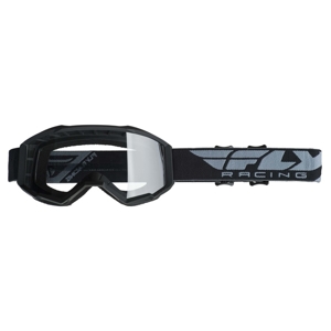 Motokrosové okuliare Fly Racing Focus 2019 čierne, číre plexi bez pinov