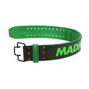 Fitness opasok kožený MadMax Quick Release Belt MFB302 čierno-zelená - M