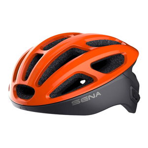 Cyklo prilba SENA R1 s integrovaným headsetom oranžová - L (59-62)