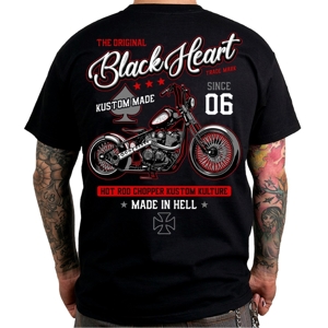 Tričko BLACK HEART Red Chopper čierna - L