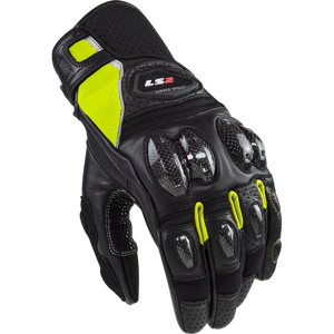 Pánske moto rukavice LS2 Spark 2 Black H-V čierna/fluo žltá - XL