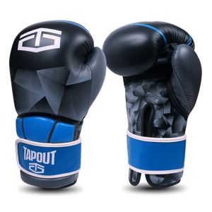 Boxerské rukavice Tapout Titanium PU čierno-modrá - 12oz