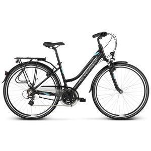 Dámsky trekingový bicykel Kross Trans 2.0 28" - model 2020 černá/mint/stříbrná - S (15") - Záruka 10 rokov