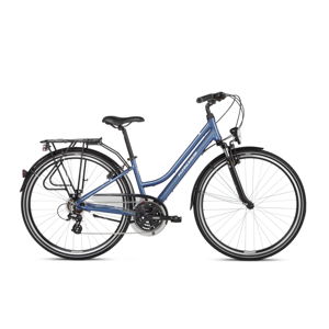 Dámsky trekingový bicykel Kross Trans 2.0 28" SR - model 2021 modro-biela - M (17") - Záruka 10 rokov