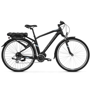 Trekingový elektrobicykel Kross Trans Hybrid 2.0 28" - model 2019 Black / Blue / Silver Matte - M (19'') - Záruka 10 rokov
