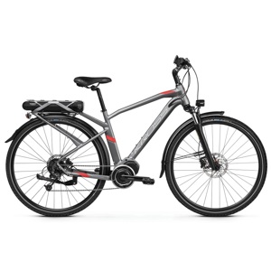 Trekingový elektrobicykel Kross Trans Hybrid 3.0 28" - model 2019 Graphite / Red Matte - M (19'') - Záruka 10 rokov