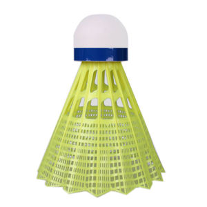 Badmintonové košíky Yonex Mavis 600 žltý košík - modrý pruh